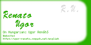renato ugor business card