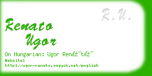 renato ugor business card